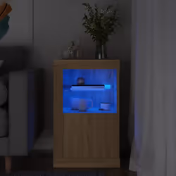 Avec un design à la fois tendance et pratique, cette armoire latérale avec éclairage LED deviendra certainement le point cent ...