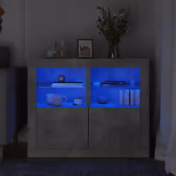 Avec un design à la fois tendance et pratique, ces armoires latérales avec lumières LED deviendront certainement le point cen ...