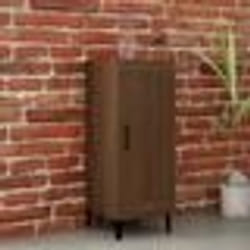 vidaXL Armoires latérales et lumières LED 2 pcs chêne marron