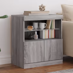 Décorez votre pièce avec ce buffet moderne avec éclairage LED, il s'harmonise facilement avec les meubles de tout style de vo ...