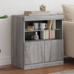 Vidaxl - Buffet avec lumières led sonoma gris 60x37x67 cm