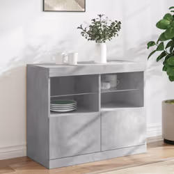 Décorez votre pièce avec ce buffet moderne avec éclairage LED, il s'harmonise facilement avec les meubles de tout style de vo ...