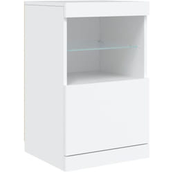 Vidaxl - Buffet avec lumières led blanc 41x37x67 cm