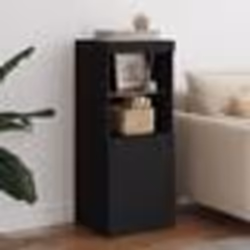 vidaXL Buffet avec lumières LED noir 41x37x100 cm