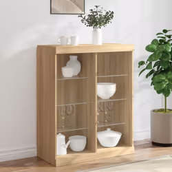 Décorez votre pièce avec ce buffet moderne avec éclairage LED, il s'harmonise facilement avec les meubles de tout style de vo ...