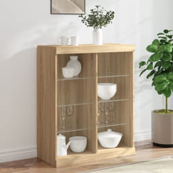 Vidaxl - Buffet avec lumières led chêne sonoma 81x37x100 cm