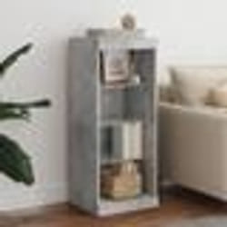 vidaXL Buffet avec lumières LED gris béton 41x37x100 cm