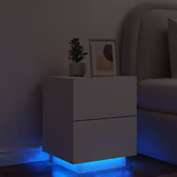 VidaXL 836735 Table de nuit et table de chevet Blanc
