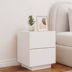 VidaXL 836735 Table de nuit et table de chevet Blanc