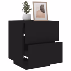 VidaXL 836737 Table de nuit et table de chevet Noir - Vue supplémentaire 5