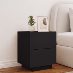 VidaXL 836738 Table de nuit et table de chevet Noir - Vue supplémentaire 4