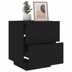 VidaXL 836738 Table de nuit et table de chevet Noir - Vue supplémentaire 5