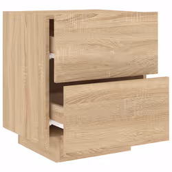 VidaXL 836739 Table de nuit et table de chevet Chêne - Vue supplémentaire 6