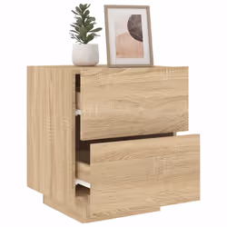 VidaXL 836740 Table de nuit et table de chevet Chêne - Vue supplémentaire 5
