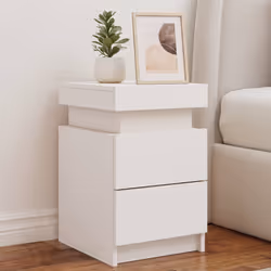 VidaXL 836749 Table de nuit et table de chevet Blanc