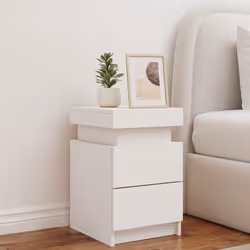 VidaXL 836749 Table de nuit et table de chevet Blanc