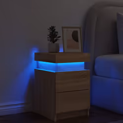 VidaXL 836753 Table de nuit et table de chevet Chêne - Vue supplémentaire 4