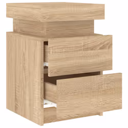 VidaXL 836753 Table de nuit et table de chevet Chêne - Vue supplémentaire 7