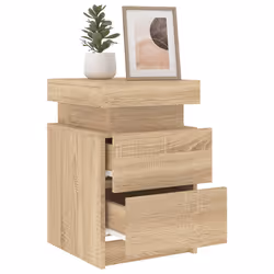 VidaXL 836754 Table de nuit et table de chevet Chêne - Vue supplémentaire 5