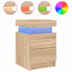 VidaXL 836754 Table de nuit et table de chevet Chêne - Vue supplémentaire 7