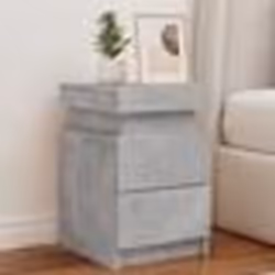 vidaXL Table de chevet avec lumières LED gris béton 35x39x55 cm