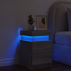 VidaXL 836759 Table de nuit et table de chevet Chêne - Vue supplémentaire 4