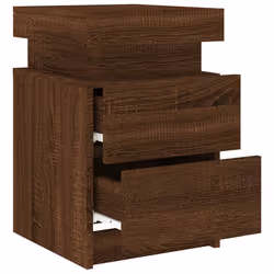 VidaXL 836761 Table de nuit et table de chevet Chêne - Vue supplémentaire 7