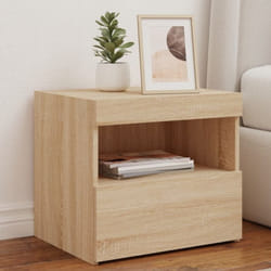 Vidaxl - Tables de chevet et lumières led 2 pcs chêne sonoma 50x40x45 cm