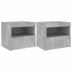 VidaXL 836770, Couleur du béton, Bois, 500 mm, 400 mm, 450 mm, 2 pièce(s)