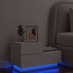 VidaXL 836777 Table de nuit et table de chevet Blanc