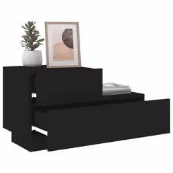 VidaXL 836778 Table de nuit et table de chevet Noir - Vue supplémentaire 4