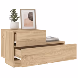 VidaXL 836779 Table de nuit et table de chevet Chêne - Vue supplémentaire 4