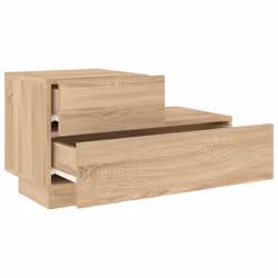 VidaXL 836779 Table de nuit et table de chevet Chêne - Vue supplémentaire 6
