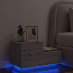 VidaXL 836782 Table de nuit et table de chevet Chêne - Vue supplémentaire 2