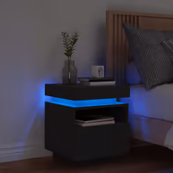 VidaXL 836786 Table de nuit et table de chevet Noir
