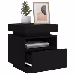 VidaXL 836786 Table de nuit et table de chevet Noir - Vue supplémentaire 4