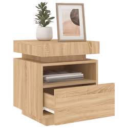 VidaXL 836788 Table de nuit et table de chevet Chêne - Vue supplémentaire 4