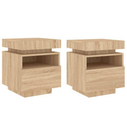 VidaXL 836789 Table de nuit et table de chevet Chêne