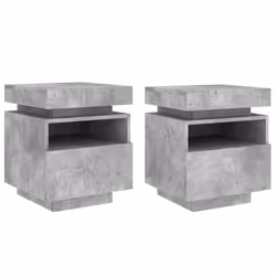 VidaXL 836791, Couleur du béton, Bois, 400 mm, 390 mm, 485 mm, 2 pièce(s)