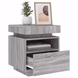 VidaXL 836795 Table de nuit et table de chevet Chêne - Vue supplémentaire 4