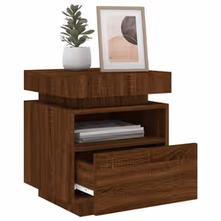 VidaXL 836797 Table de nuit et table de chevet Chêne - Vue supplémentaire 4