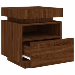 VidaXL 836797 Table de nuit et table de chevet Chêne - Vue supplémentaire 7