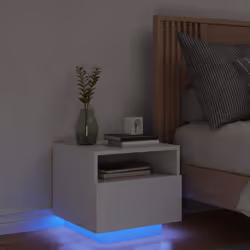VidaXL 836798 Table de nuit et table de chevet Blanc
