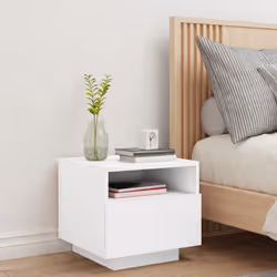 VidaXL 836798 Table de nuit et table de chevet Blanc