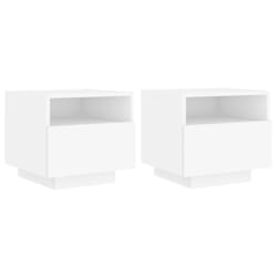VidaXL 836799 Table de nuit et table de chevet Blanc