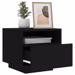 VidaXL 836800 Table de nuit et table de chevet Noir - Vue supplémentaire 4