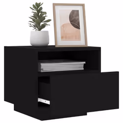 VidaXL 836801 Table de nuit et table de chevet Noir - Vue supplémentaire 4