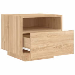 VidaXL 836802 Table de nuit et table de chevet Chêne - Vue supplémentaire 6