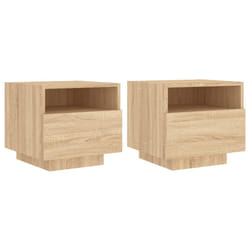 VidaXL 836803 Table de nuit et table de chevet Chêne