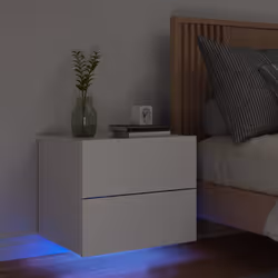 VidaXL 836812 Table de nuit et table de chevet Blanc